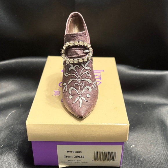 Just The Right Shoe Bordeaux Embellished Heels - Picture 4 of 5